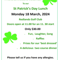 St Patrick's Day Lunch